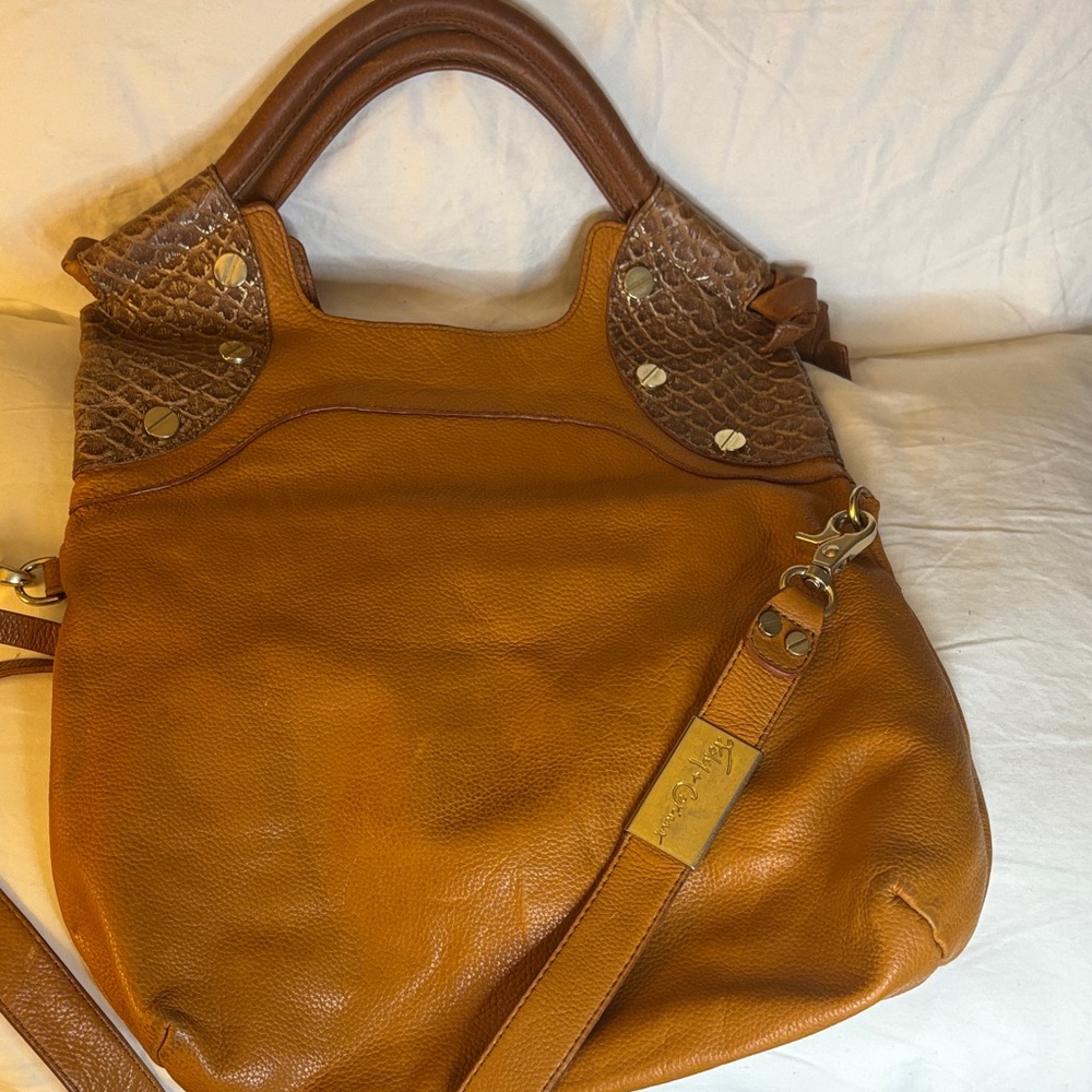 Foley + Corinna Tan and Brown Shoulder Bag